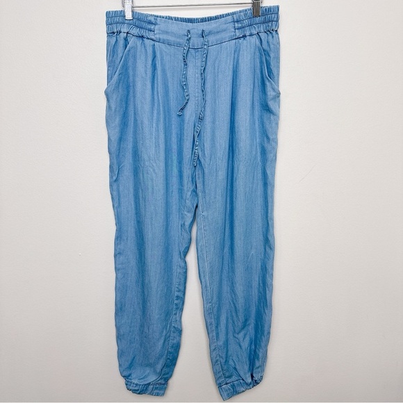 Aritzia Womens Medium Talula Chambray Jogger Los Feliz Pant CN - Picture 2 of 14
